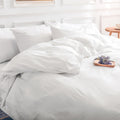 NEXHOME PRO Cotton Duvet Cover Set King Size - Linen Feel Organic