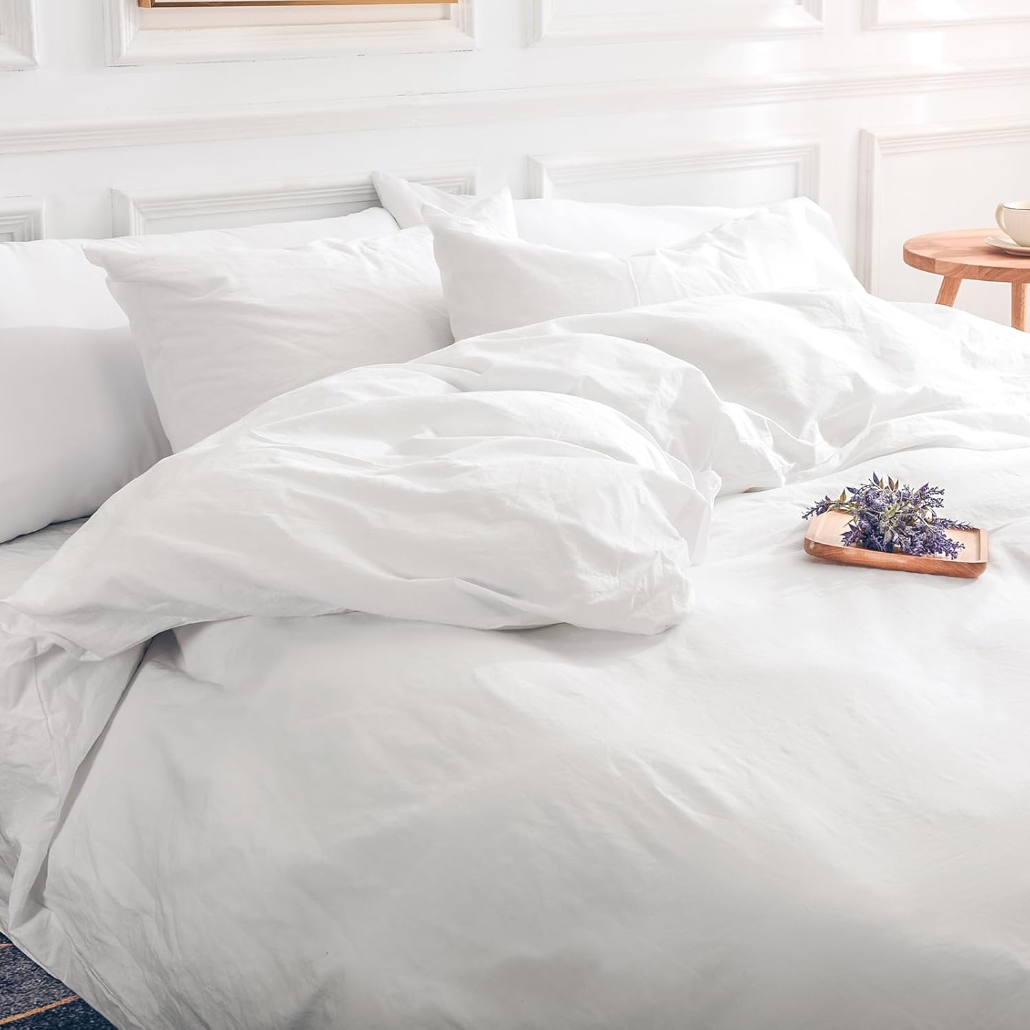 NEXHOME PRO Cotton Duvet Cover Set King Size for Cozy Sleep
