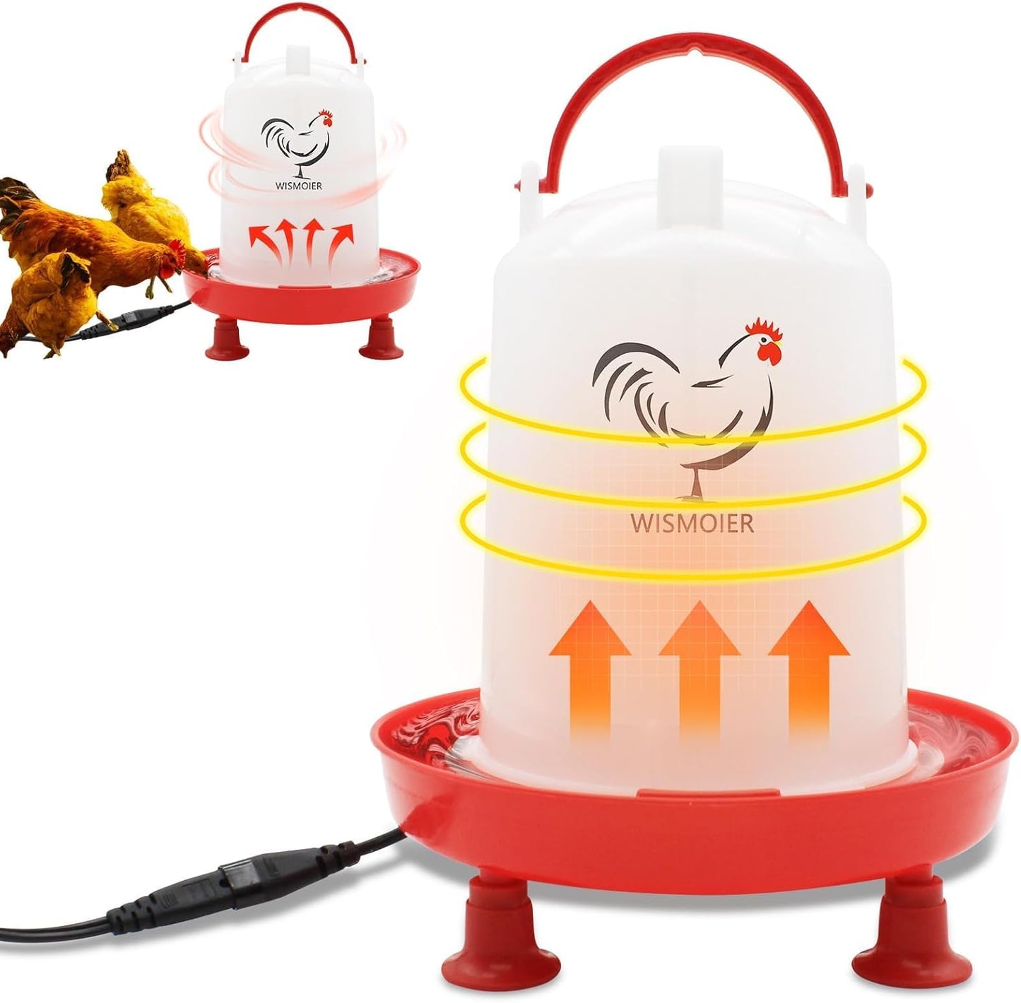 3L Heated Chicken Waterer for Winter with Auto-Fill System