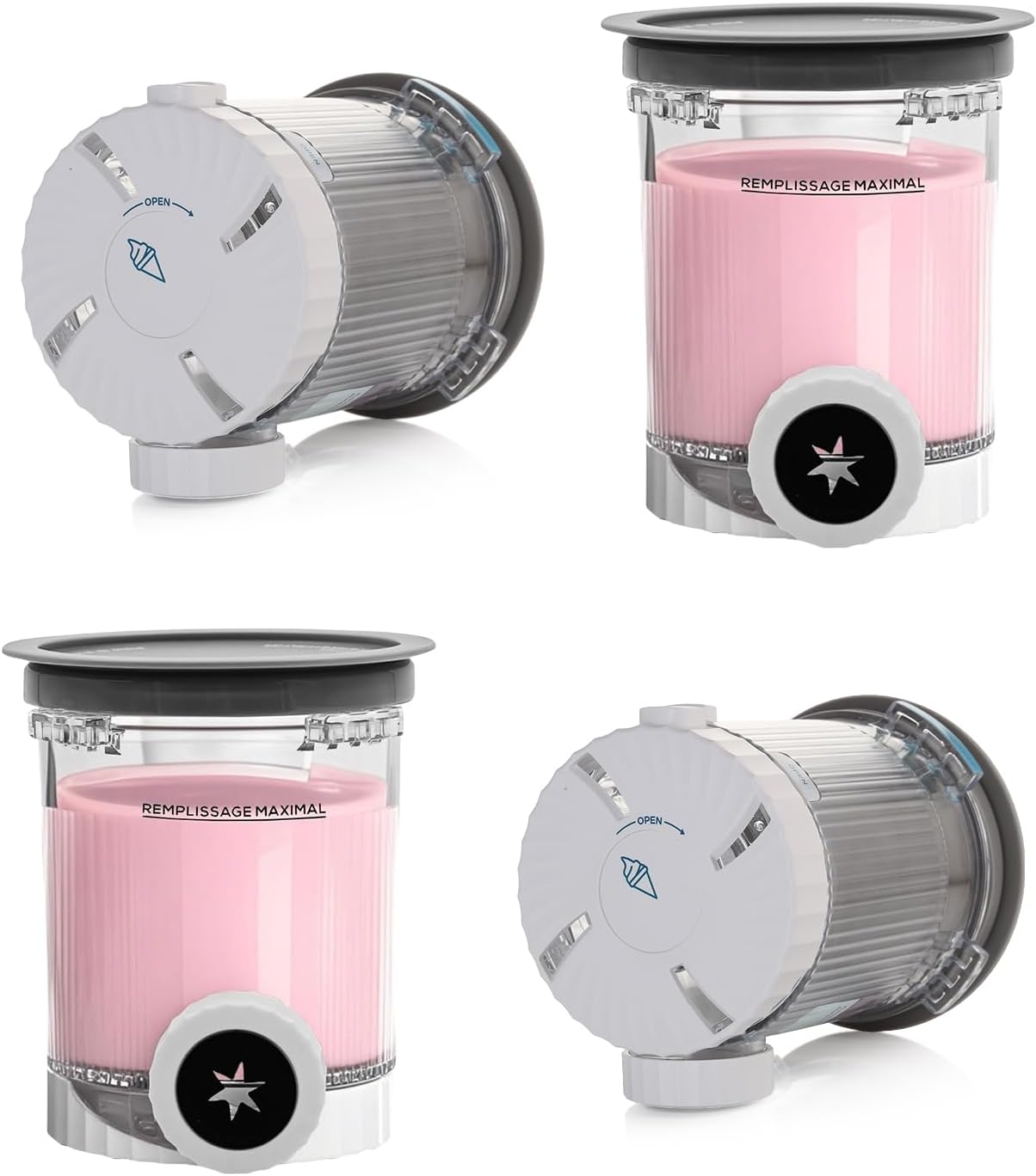 4 Pack Ninja Creami Swirl Pints and Lids for NC700 Makers