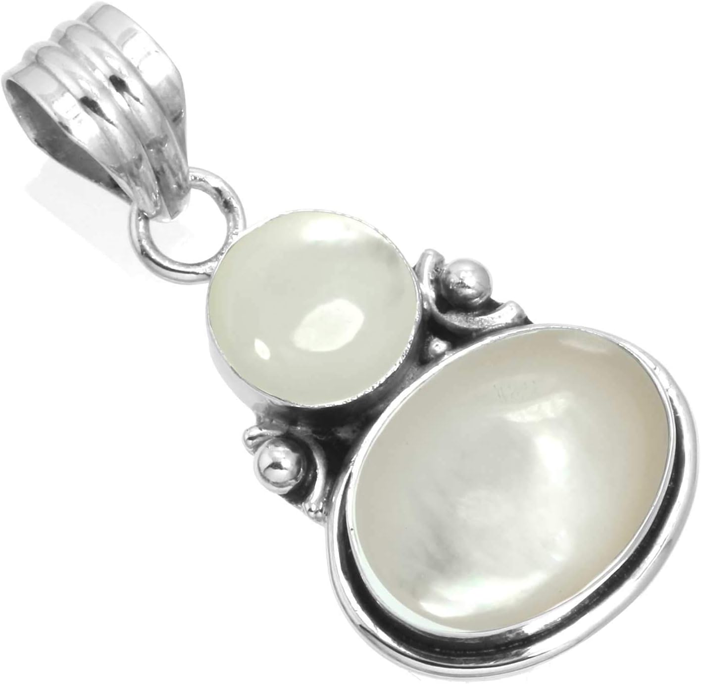 Handmade Genuine 925 Sterling Silver Pendant Necklace with Gemstones