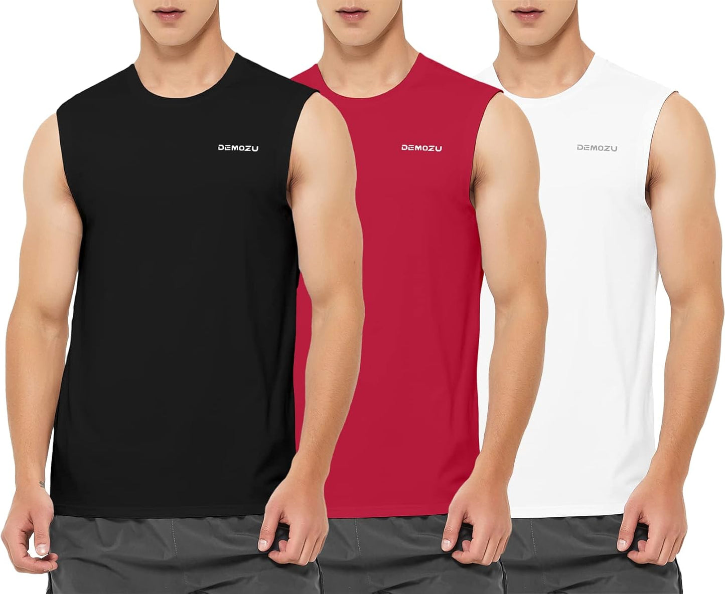 DEMOZU Men's Sleeveless Workout Shirt for Gym and Swimming