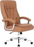 Leather Executive Office Chair with Arms and Wheels - High Back