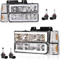 PIT66 LED DRL Headlights Assembly Compatible with 1994-1998 Chevy