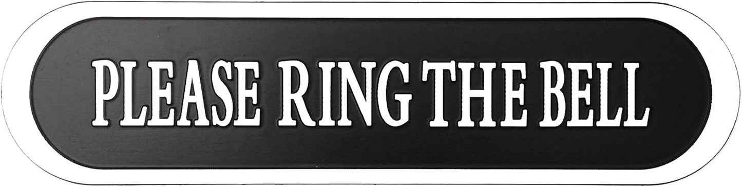 Alert Visitors: Self-Adhesive Doorbell Sign 5.5x1.4 inch