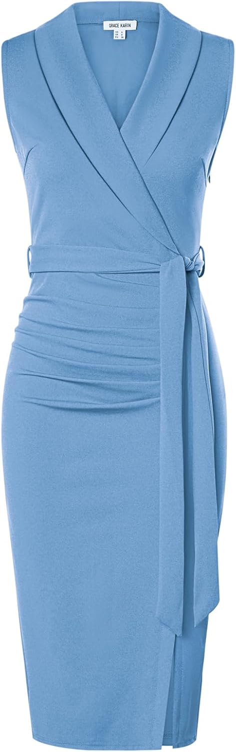 Stylish Sleeveless Bodycon Midi Dress for Women by GRACE KARIN