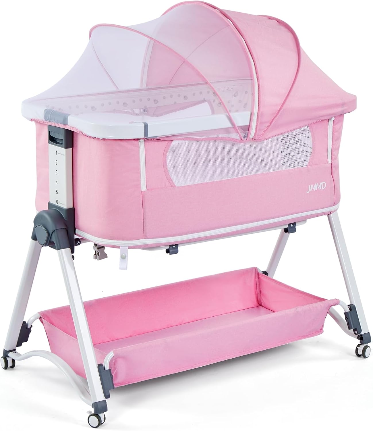 3 in 1 Baby Bassinet with Adjustable Height and Mosquito Net