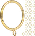 Gold Curtain Rings: Easy Fit 1.5 Rods - 42PCS