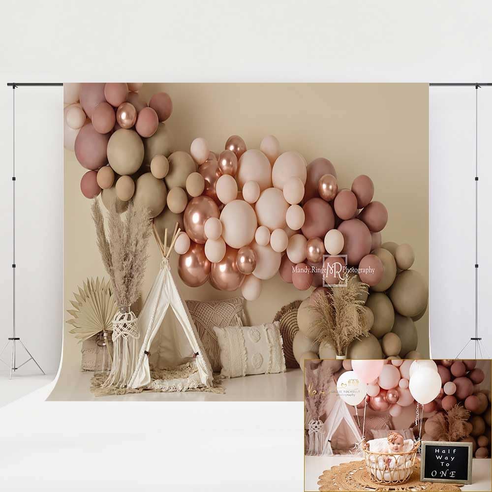 Boho Balloons Tent Backdrop for Stunning Photo Sessions