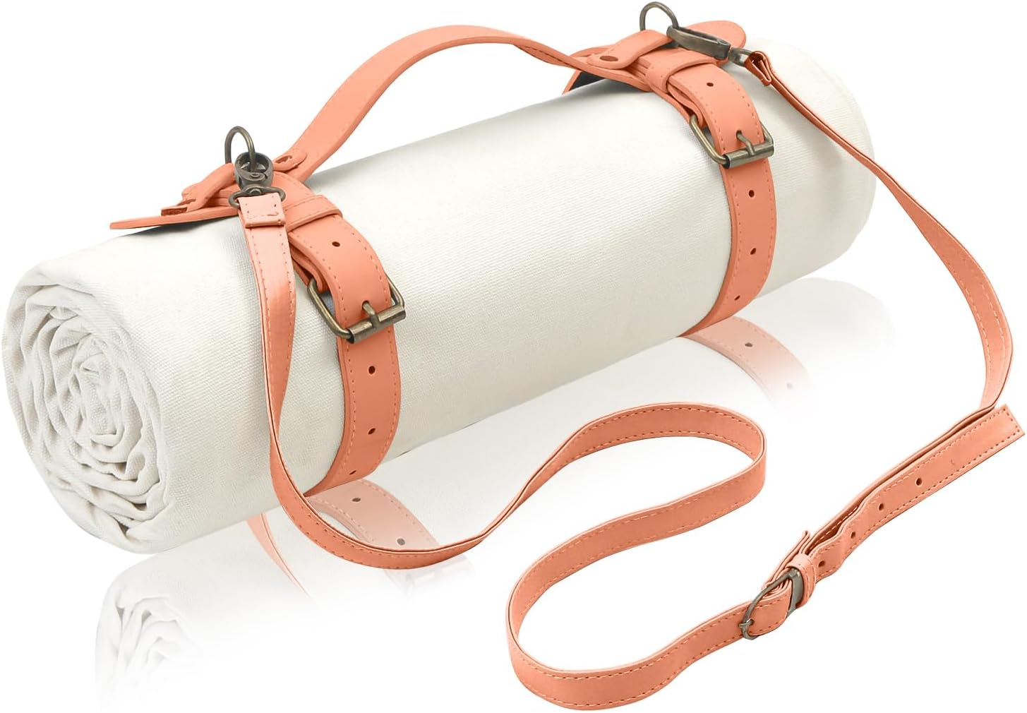 49 x 63 White Lightweight Water-Resistant Canvas Mat for Outdoors