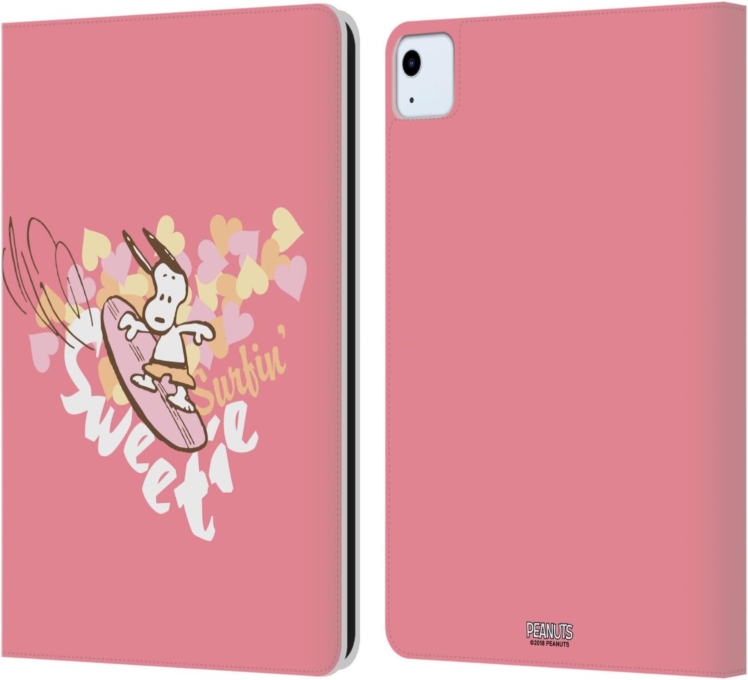 Peanuts Surfing Sweetie Leather Wallet Case for iPad Air 11
