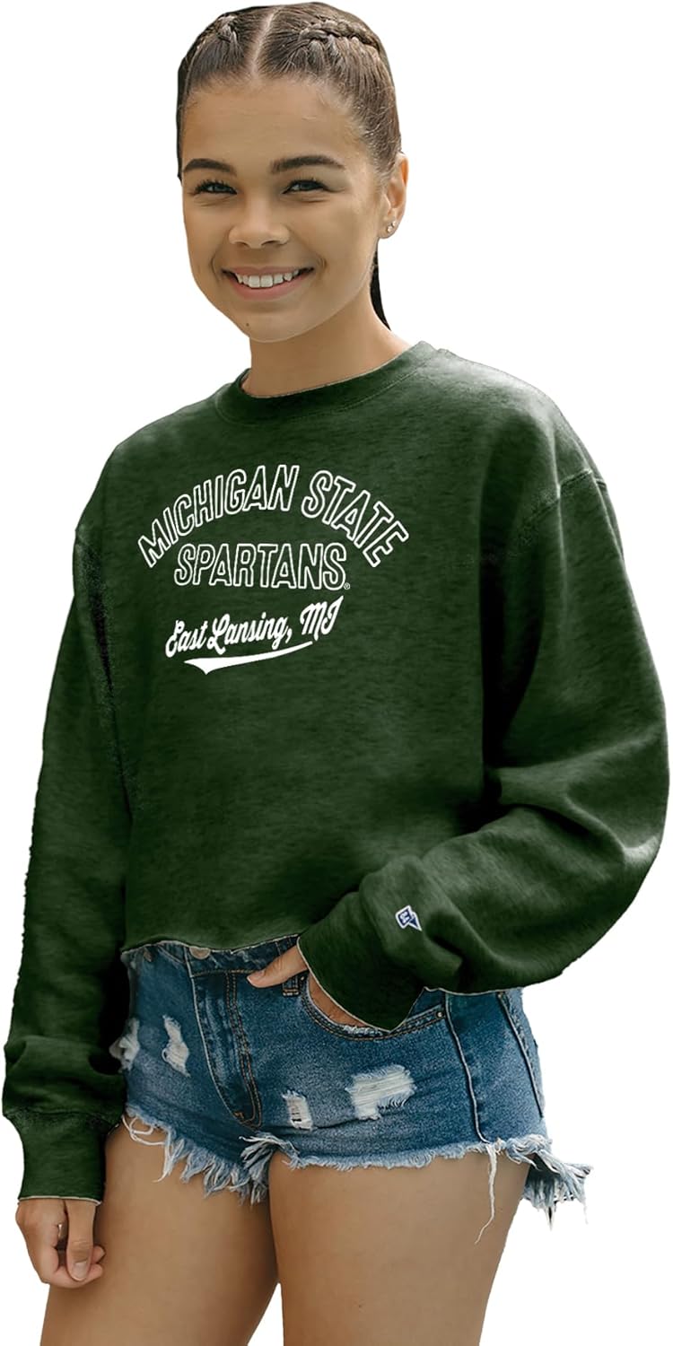 Michigan State Spartans Women's Crop Crewneck Sweatshirt Review
