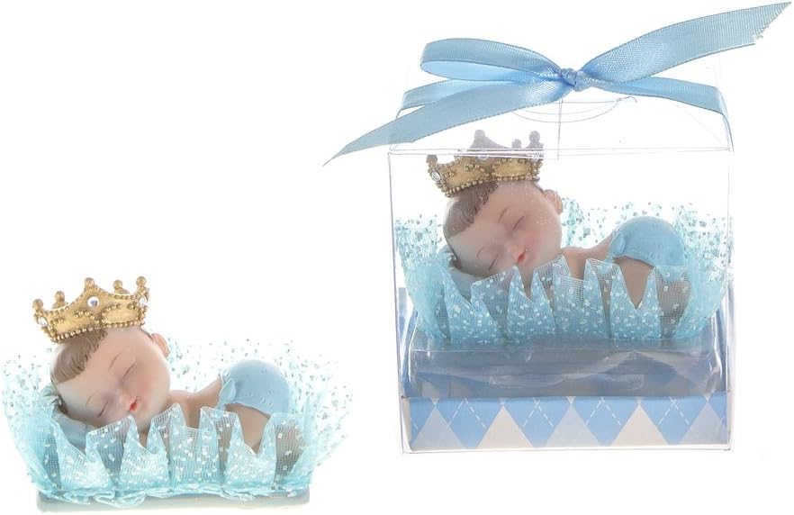 Lunaura Baby Keepsake Set of 12 Crown Napping Favors - Blue