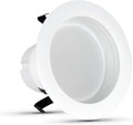 4 in LED Recessed Downlight Baffle Trim - Warm 2700K, Dimmable 6-Pack