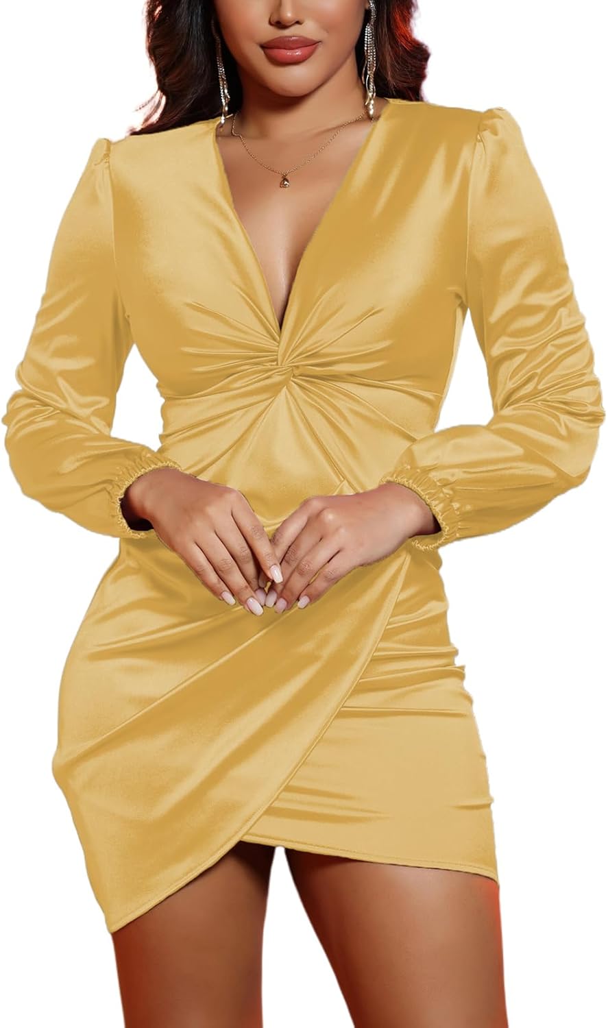 Elegant Ruched Bodycon Midi Dress for Graduation and Parties
