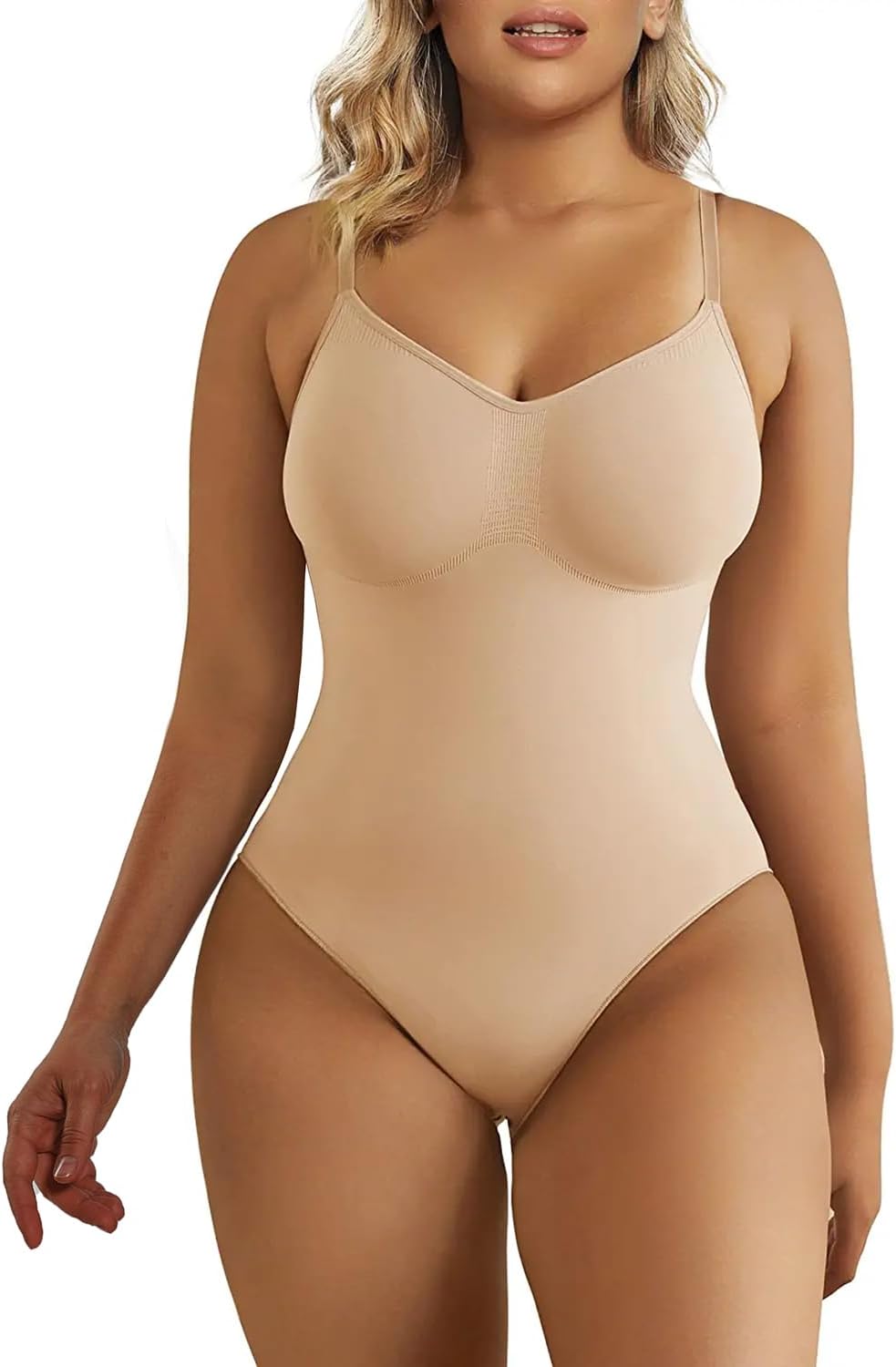 SHAPERX Women's Shapewear Bodysuit for Tummy Control and Comfort