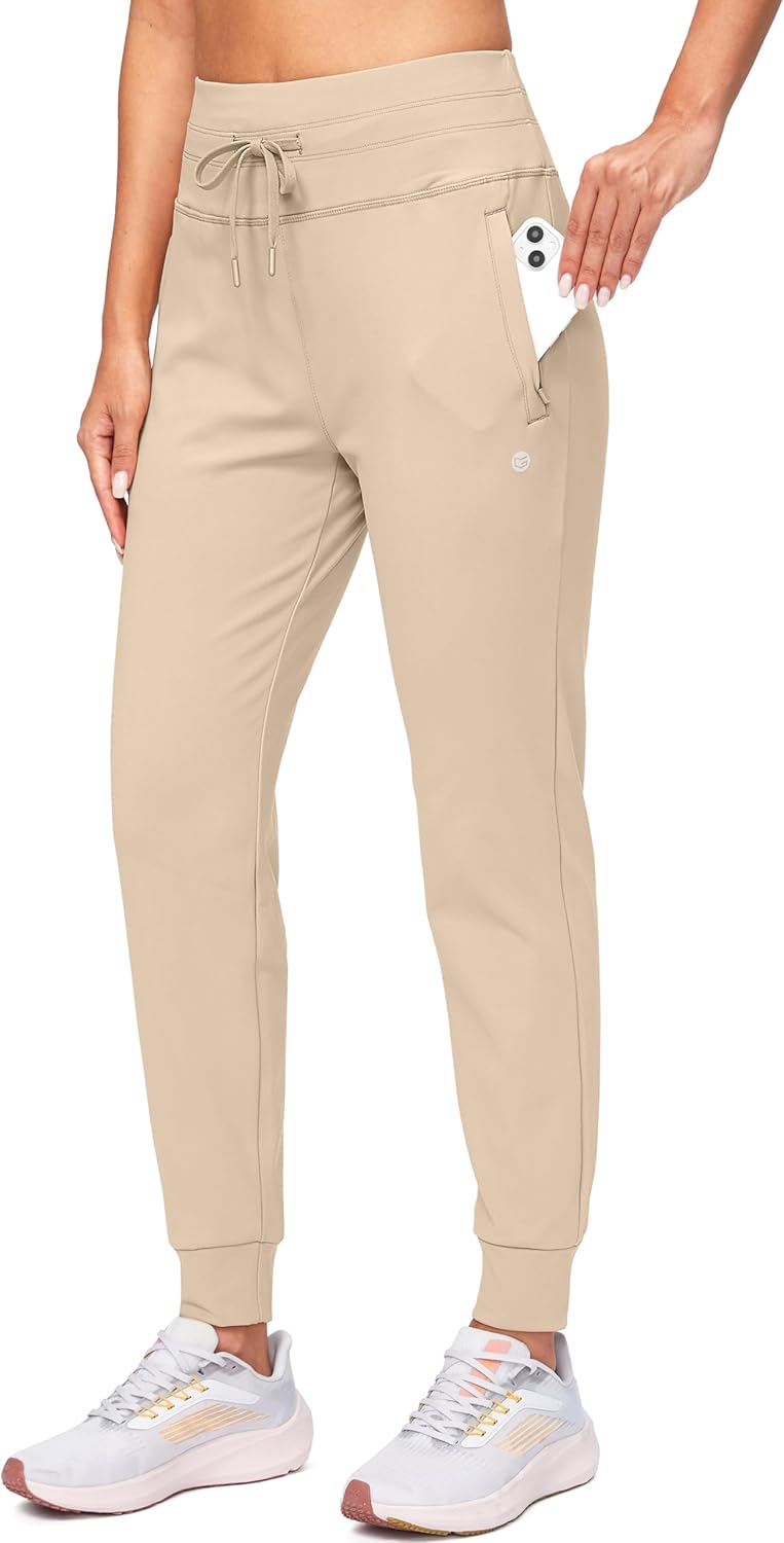 Fleece Lined Joggers for Women - Water Resistant Thermal Pants