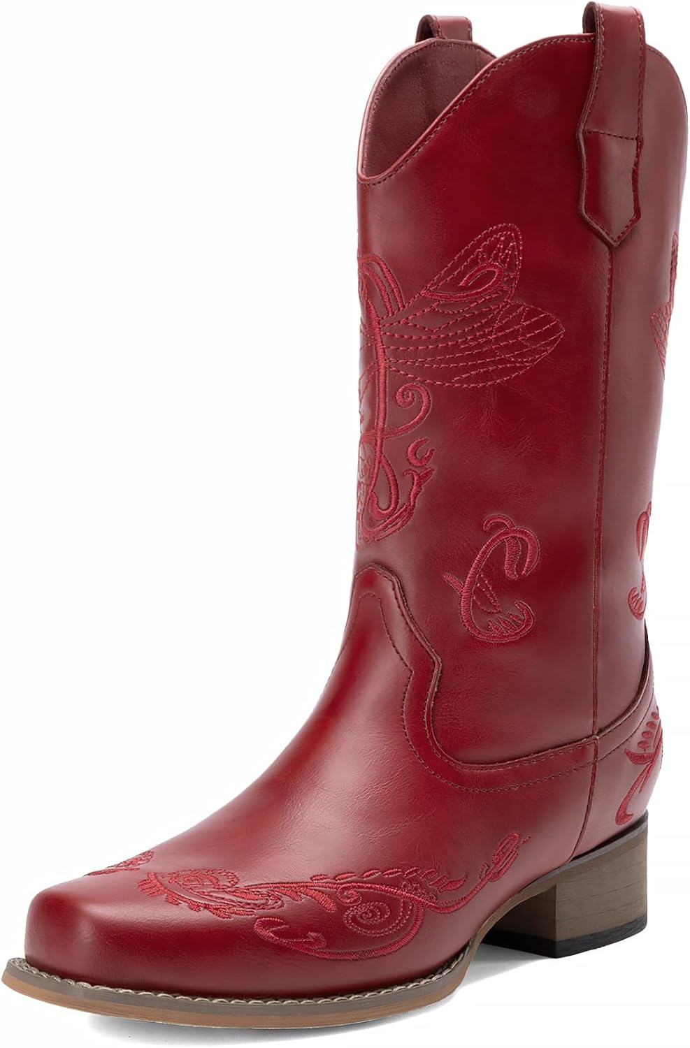 DREAM PAIRS Women's Square Toe Cowboy Boots for Any Occasion