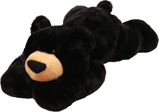 Weighted Stuffed Animals - Cute Black Bear Plush Pillow Toy