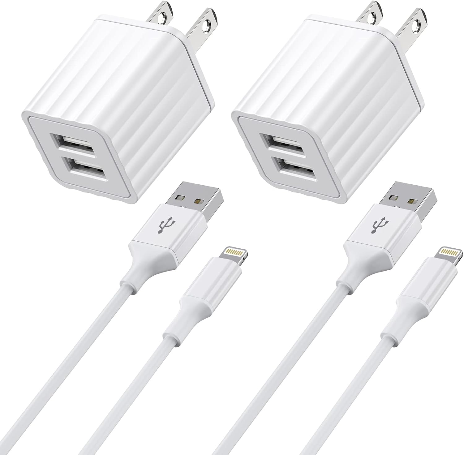 Fast Charge 2-Pack iPhone Charger Set