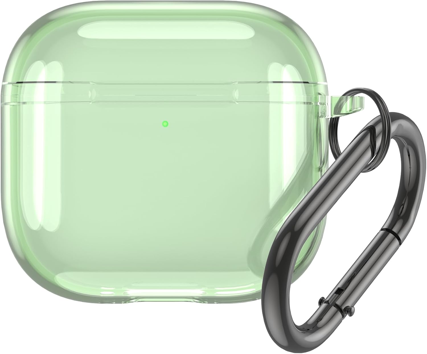 Crystal Clear Shockproof Green AirPods 4 Case