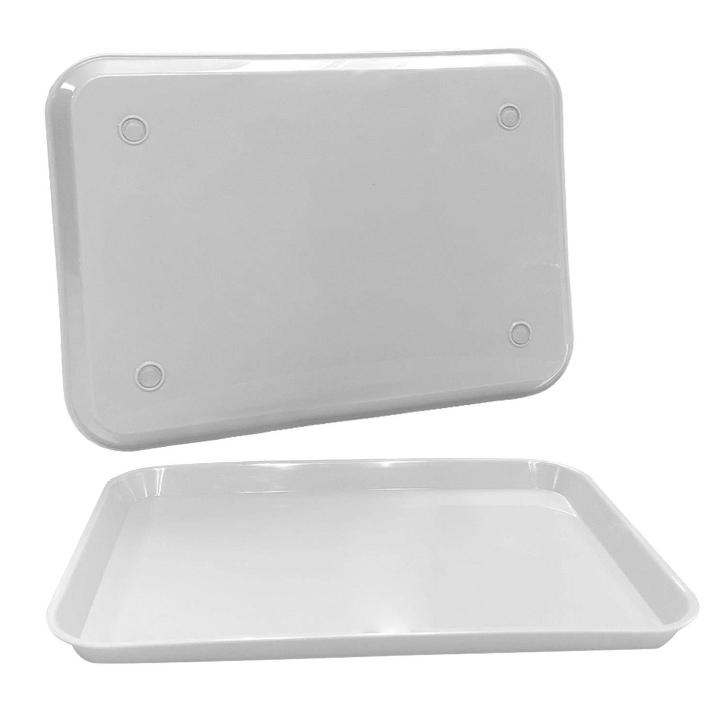 12 White Dental Autoclavable Plastic Instrument Trays Set