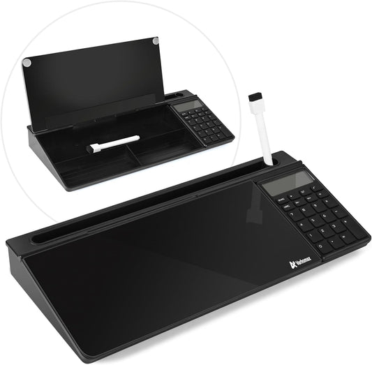 Varhomax Glass Desk Whiteboard with Calculator for Office Use