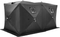 Pop-Up Ice Fishing Tent - Insulated Portable Hub Shelter