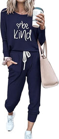 PRETTYGARDEN Two Piece Women's Tracksuit - Soft Crewneck Set