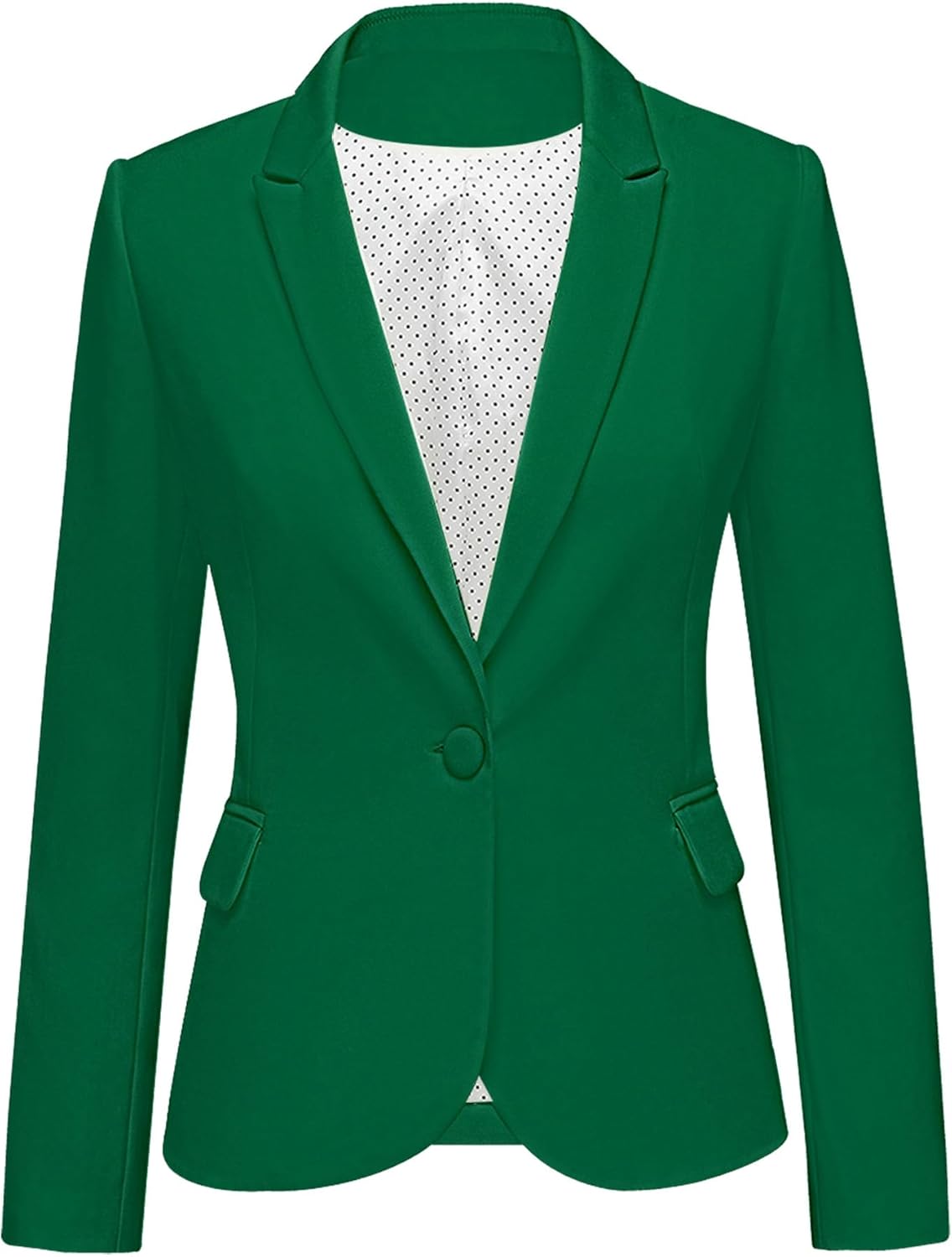 Notched Lapel Pockets Button Work Office Blazer Jacket Suit