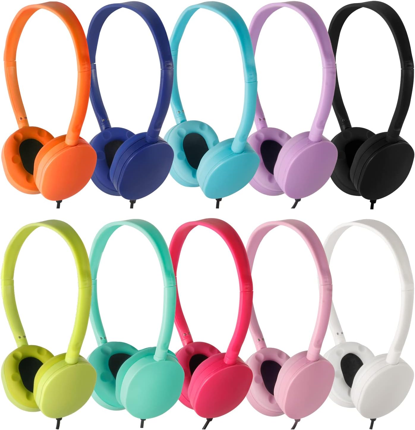Colorful Classroom Kids Headphones Set for Students and Adults