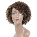 Short Curly Human Hair Wig for Black Women 8in - Natural Short Curls