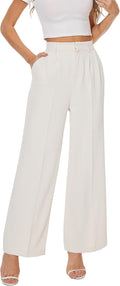 Women Office Wide High Waist Pants Loose Fit - Comfortable Work Shoes