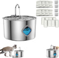 Purrify Stainless Steel Water Fountain - Quiet 3.2L Cat Fountain