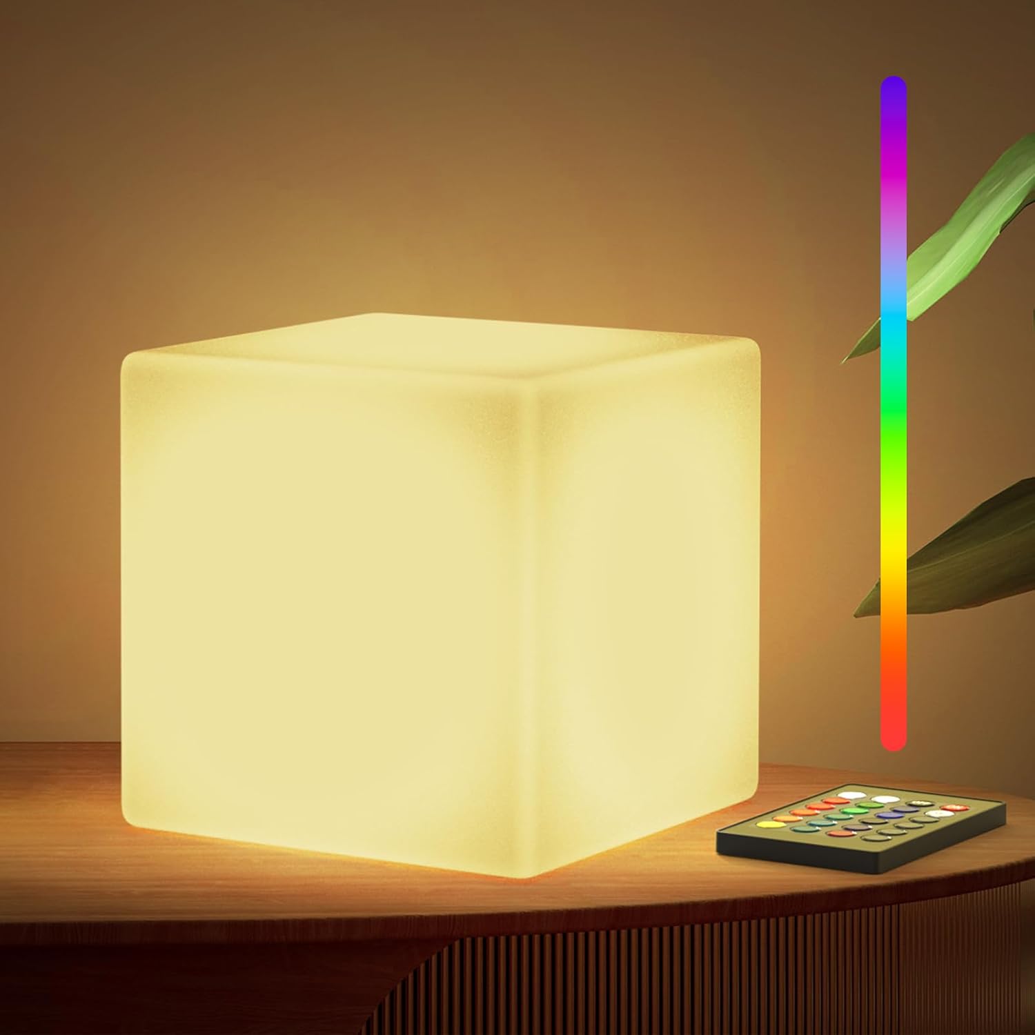 LOFTEK 7-inch LED Cube Night Light: Fun RGB Color Changing Lamp