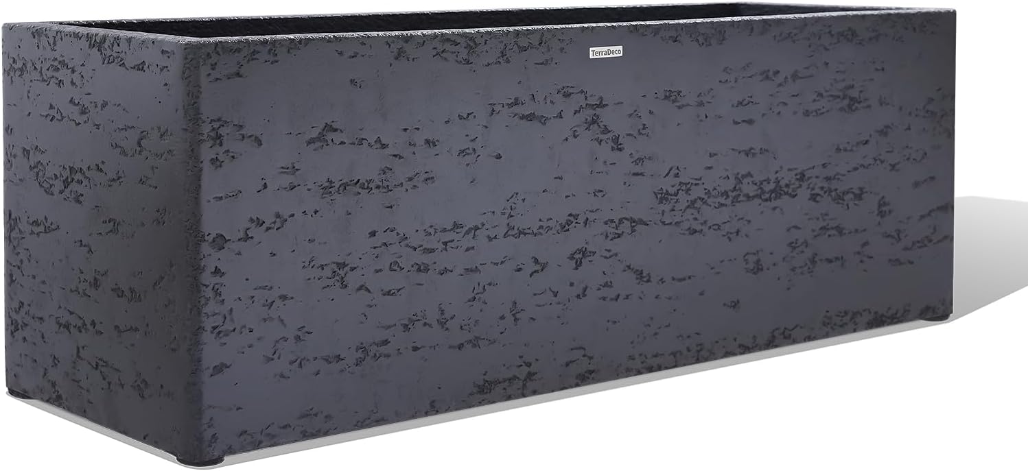 42 Inch Rectangular Concrete Planter for Indoor and Outdoor Use