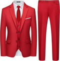 WULFUL Men's 3 Piece Slim Fit Suit Set - Classic Black Tuxedo on