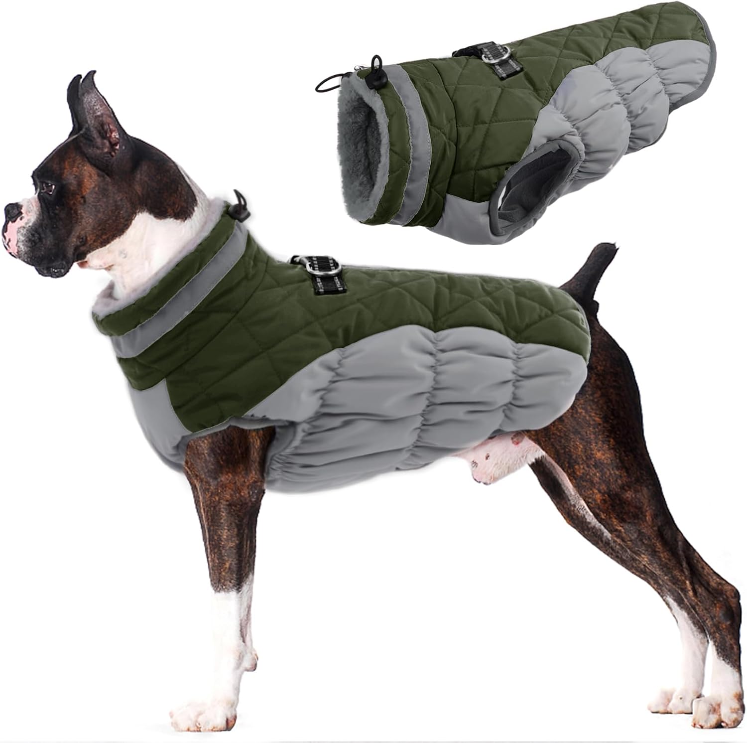 Lelepet Dog Coat Waterproof Winter Jacket for Large Dogs