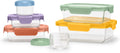 Ello Color Lock 12PC Mixed Glass Food Storage Set - Leak-Proof