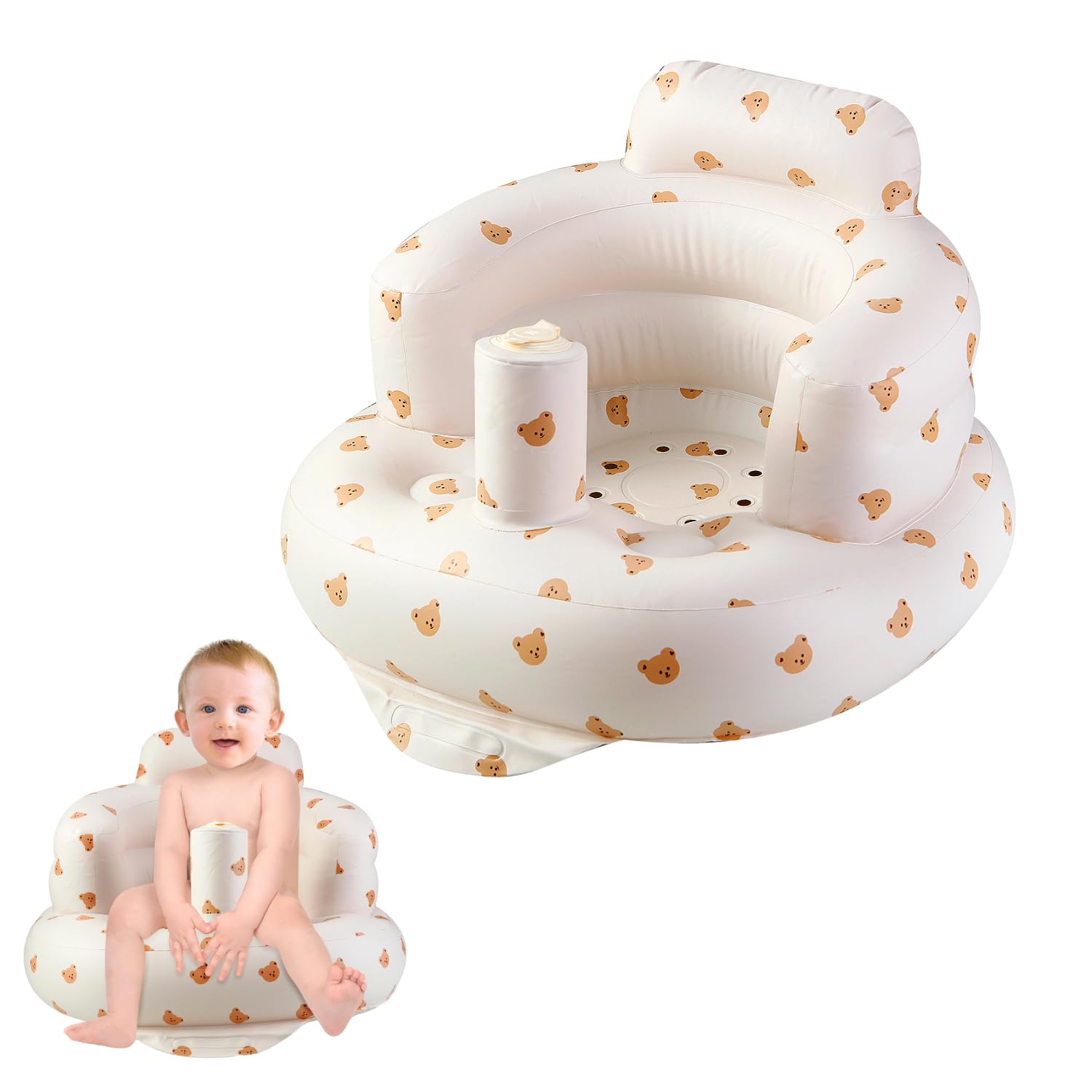 Inflatable Baby Seat with Built-In Air Pump - PandaEar
