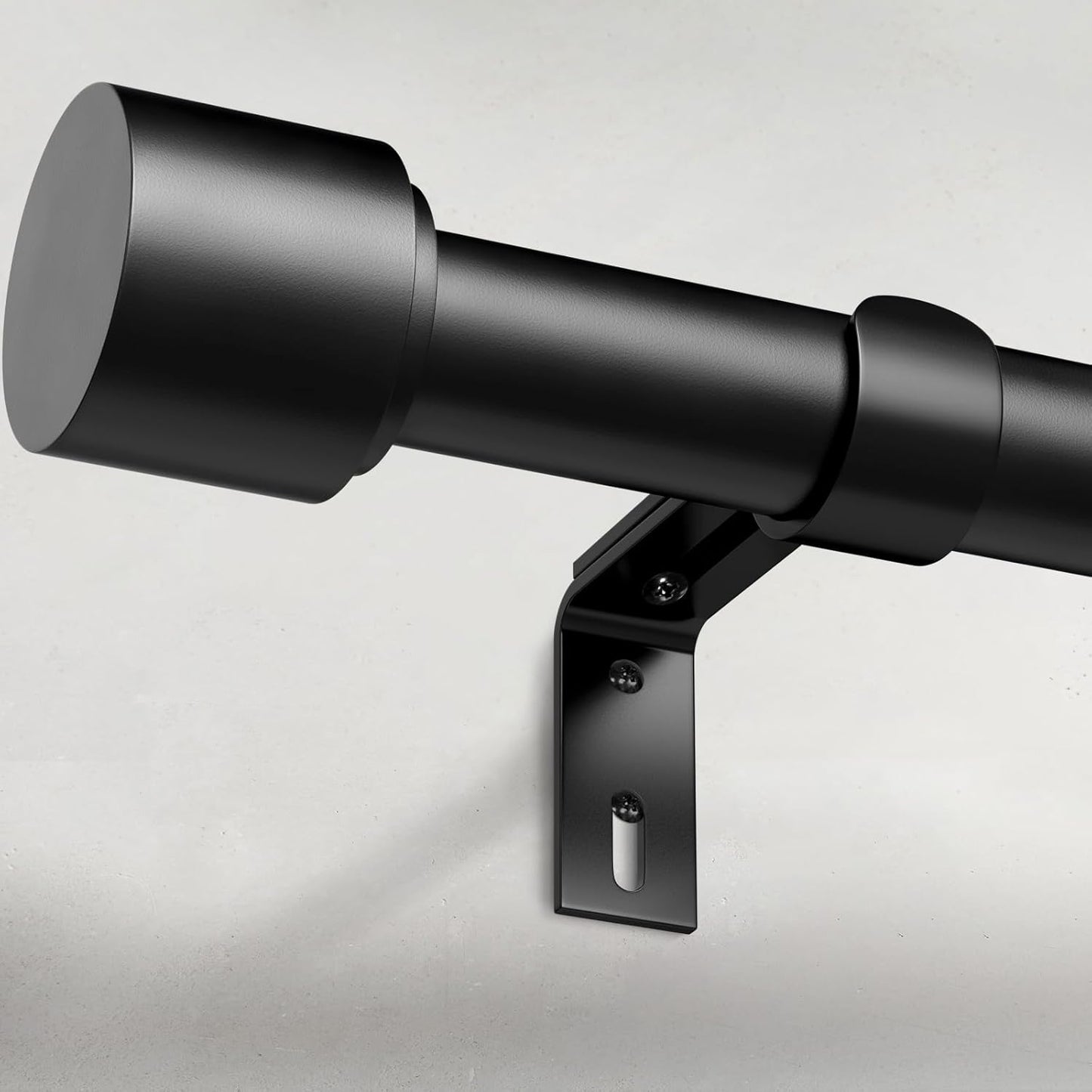 GEEBOBO Black Curtain Rods for Windows 120 to 240 Inch - Heavy Duty