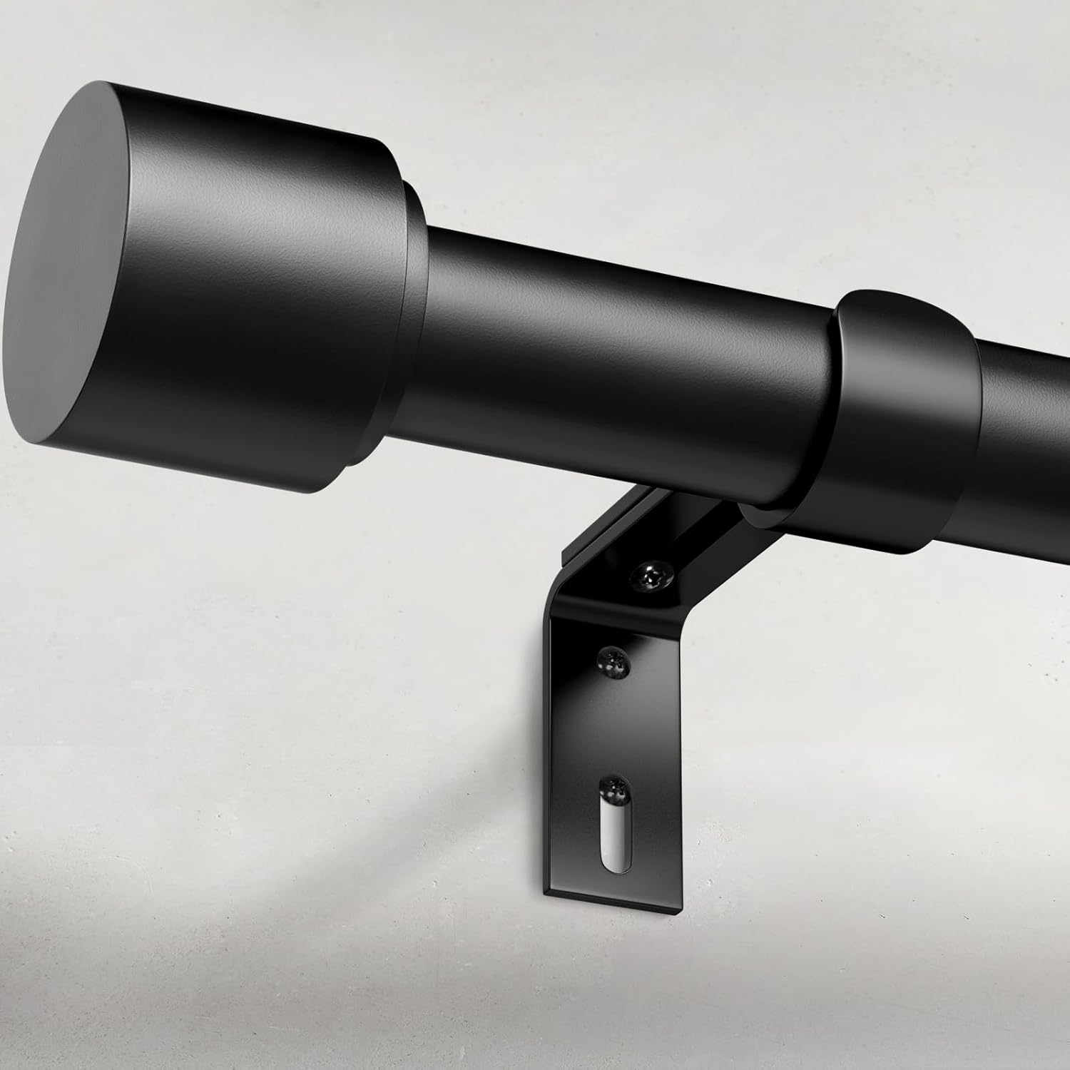 GEEBOBO Black Curtain Rods for Windows 120 to 240 Inch - Heavy Duty