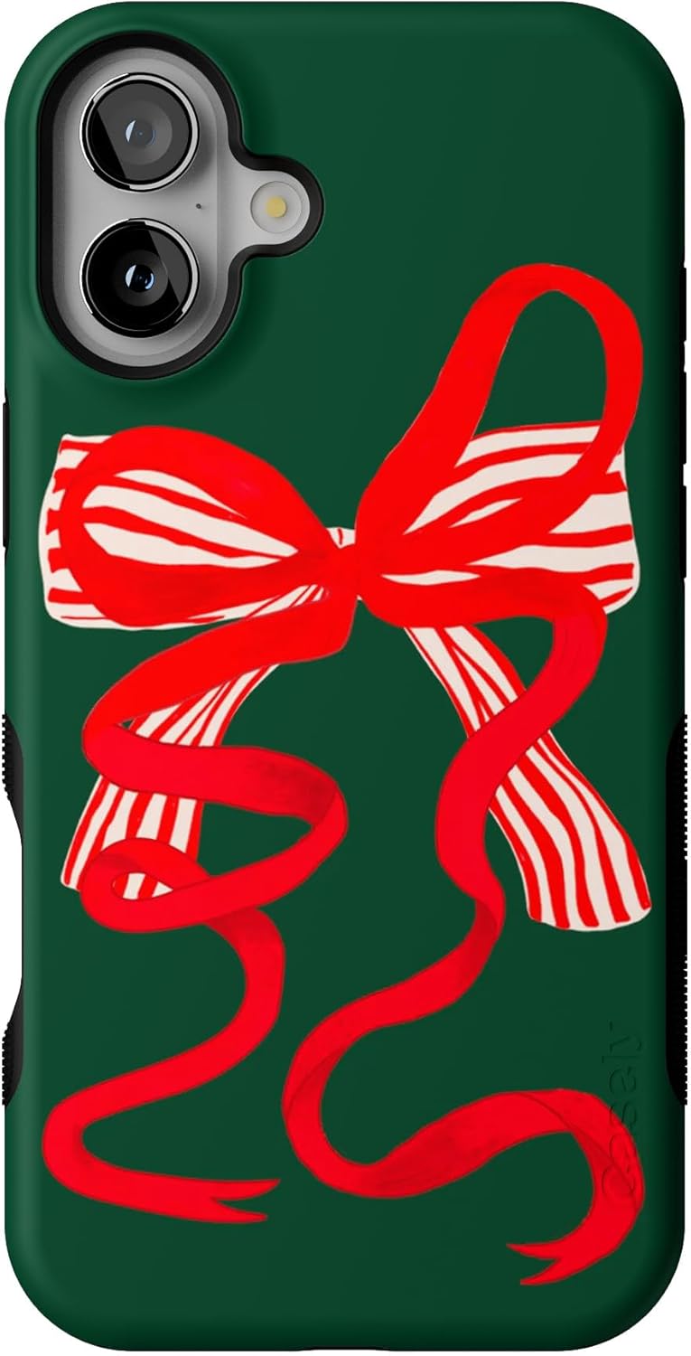 Casely iPhone 16 Plus Case - Ultra-Protective Holiday Bow Design