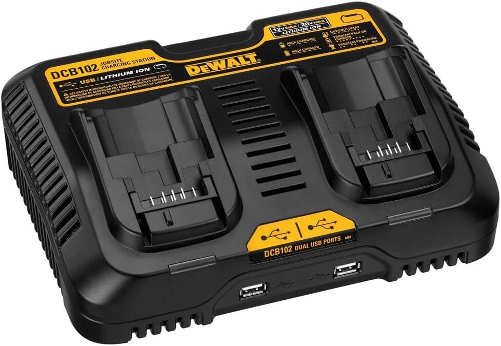 DEWALT Dual Charging Station with 2-USB Ports