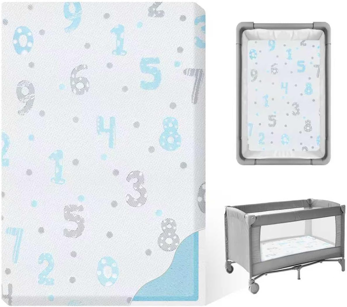 Pack and Play Mattress Pad for Baby with Dual-Sided Comfort