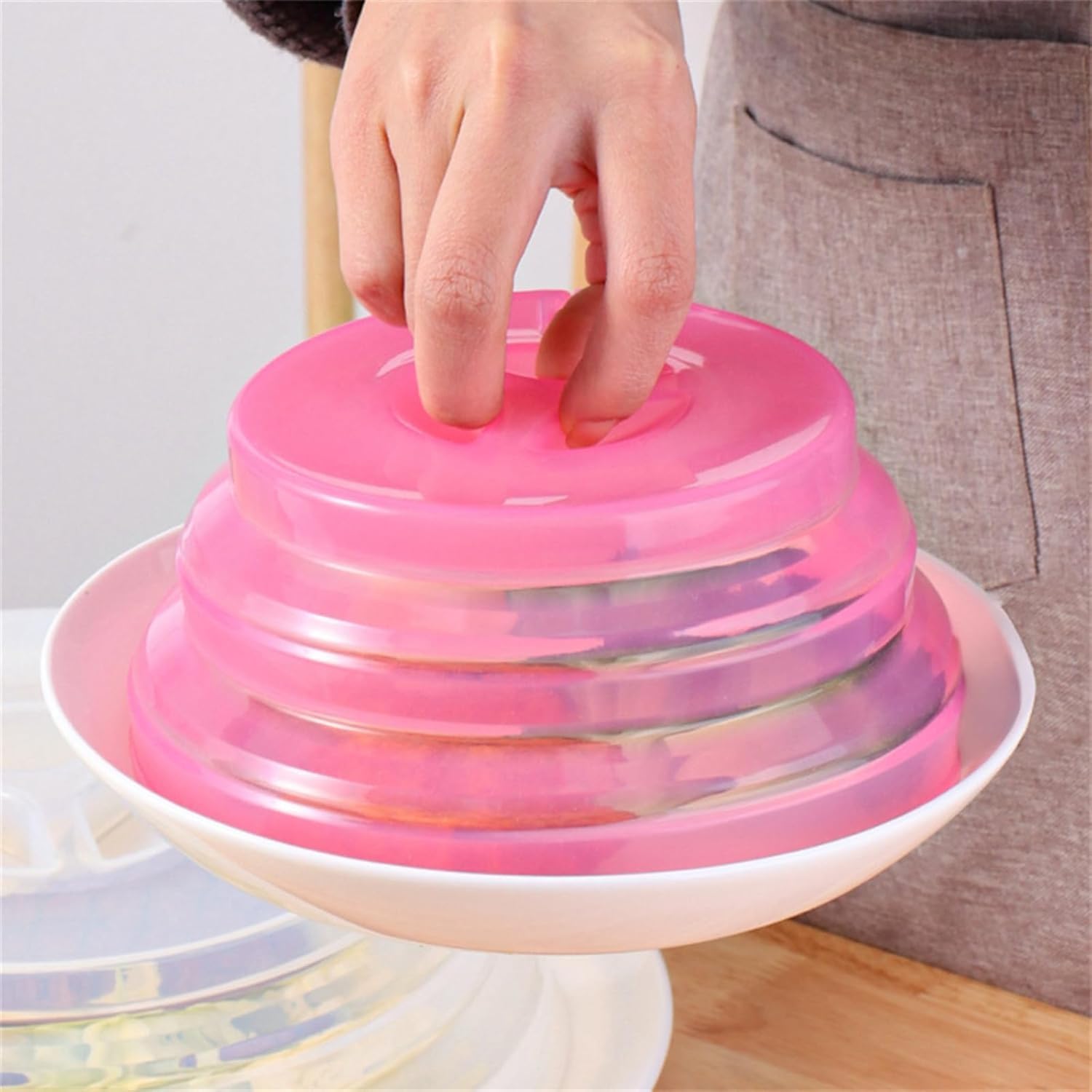 Pink 18cm Microwave Splatter Guard - Keep Your Microwave Clean!