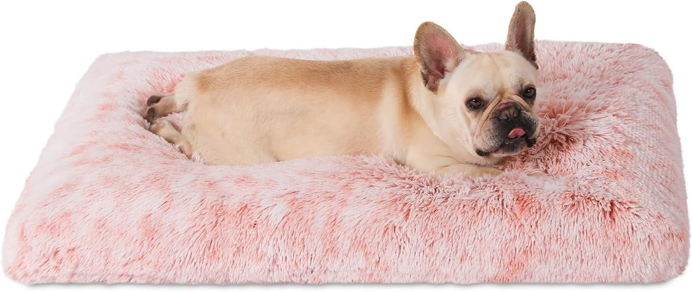 Bedfolks Waterproof Crate Bed for Dogs, Plush Kennel Pad