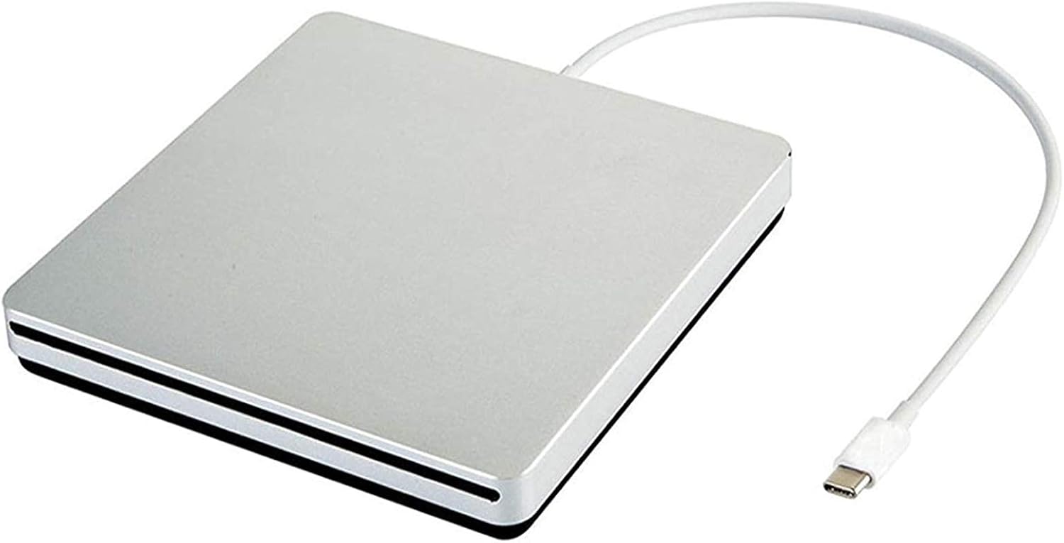 External USB C Superdrive Ultra Slim CD DVD Drive for MacBook
