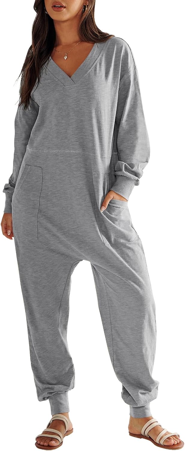 Stylish Long Sleeve Casual Loose Fit Jumpsuit for Women