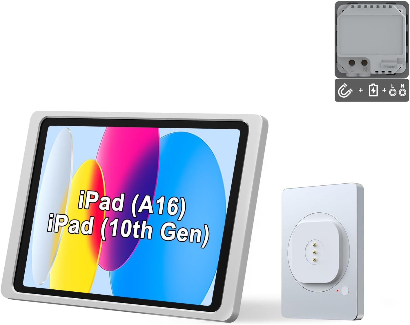 Magnetic Wall Mount with Charging Case A8 for iPad 10.9-Inch